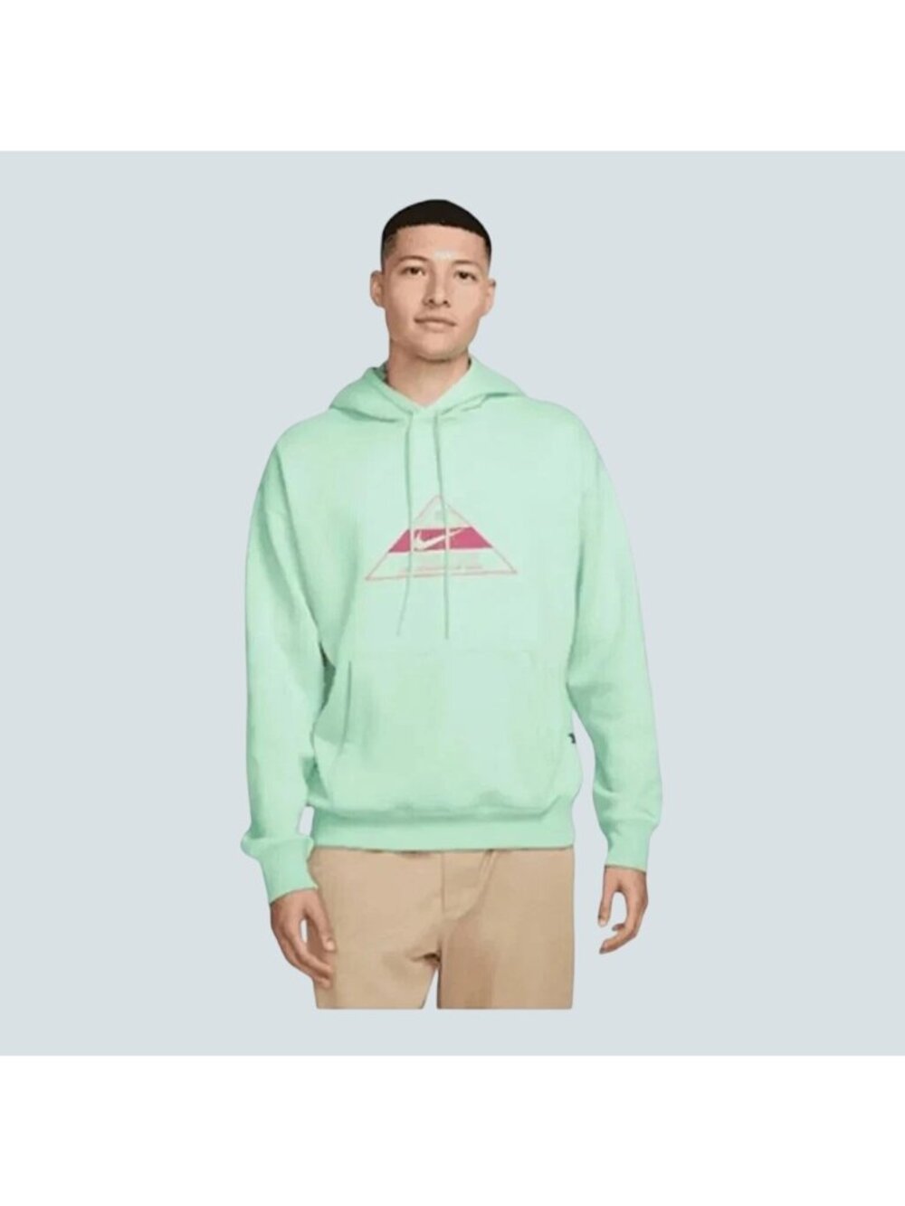 Men’s Nike SB Trademark Origins Graphic Skate Pullover Hoodie Mint DR1038-379 M